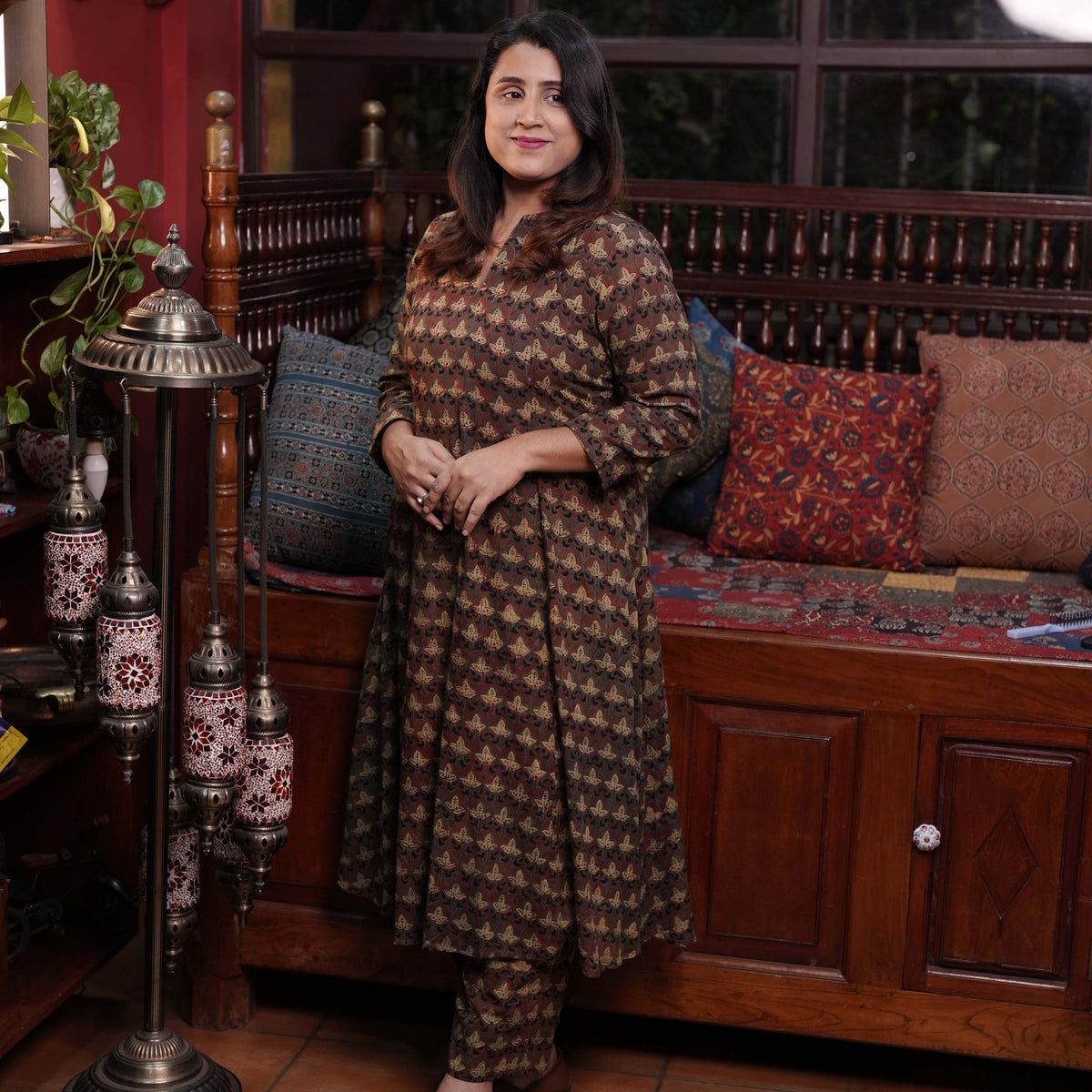 Ajrakh Printed Cotton Co-Ord Set